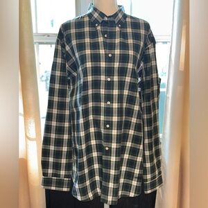 Daniel Cremieux Green and White Casual Button Down Shirt